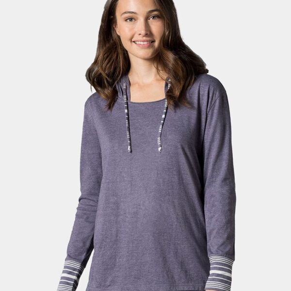 Women's Heathered Jersey Hooded Tunic Thumbnail