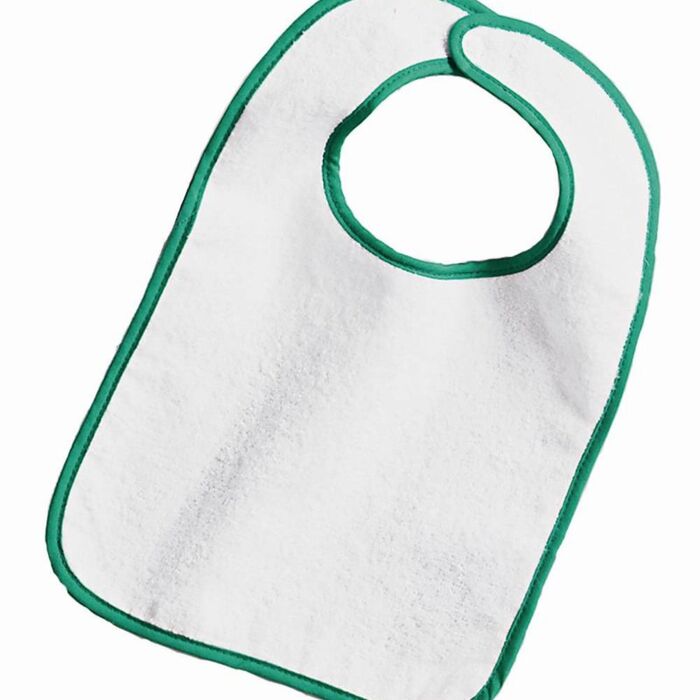 Infant Contrast Trim Terry Bib Thumbnail