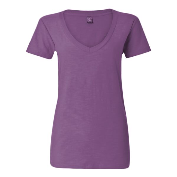 Women's V-Neck Slub T-Shirt Thumbnail
